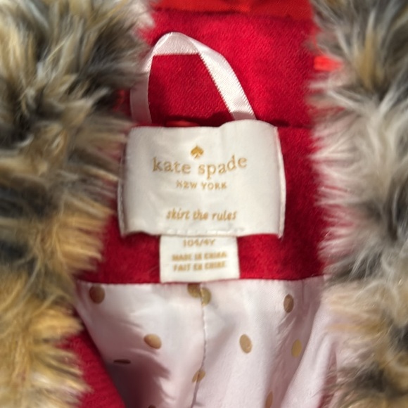 Kate Spade Red Girls Coat - Picture 2 of 6